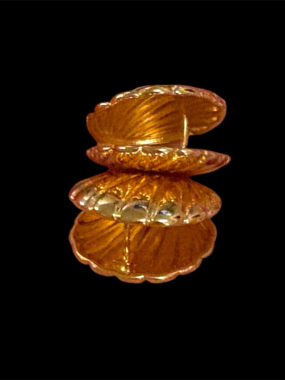 Clamshell Beachy gold Huggie Earrings